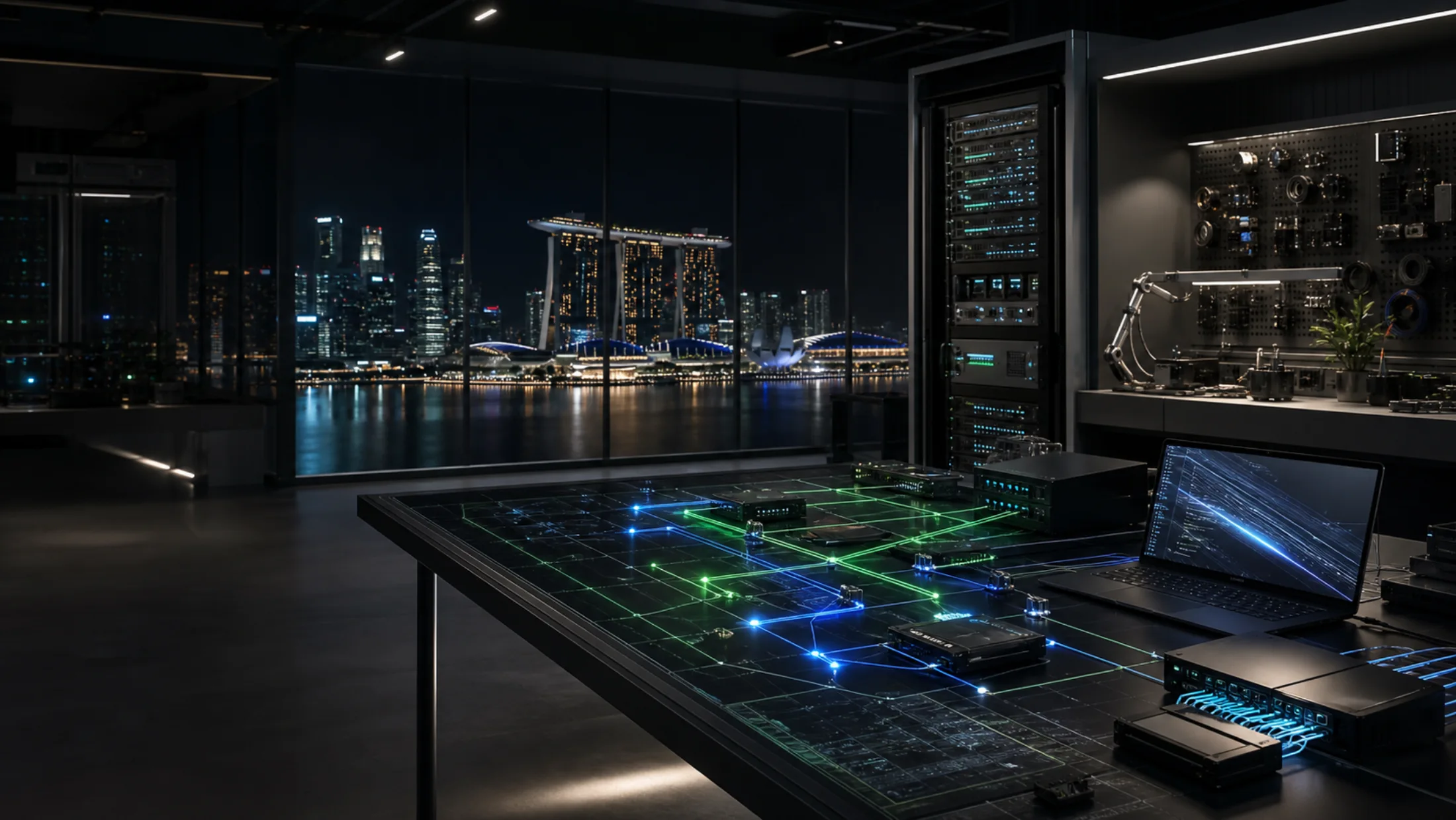 FastLink网络工程实验室,服务器与互动连接台面向城市网络